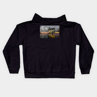 Office Building at Salford Quays with Reflection Kids Hoodie